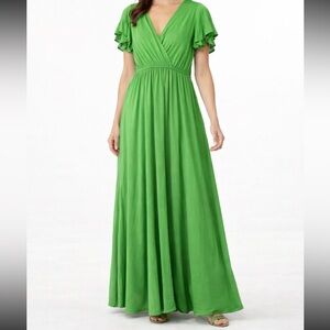 Elegant Green Maxi Dress